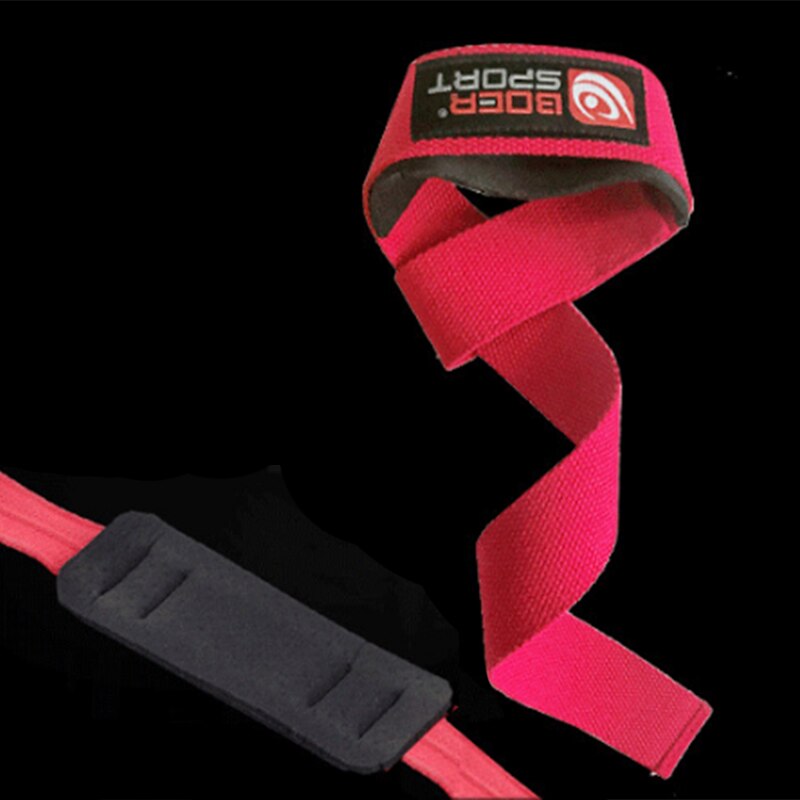 BOER Sport 1 Pair Padded Weight Lifting Training Wrap Gym Straps Hand Bar Wrist Support Gloves Sweat Resistant Woven Polyester