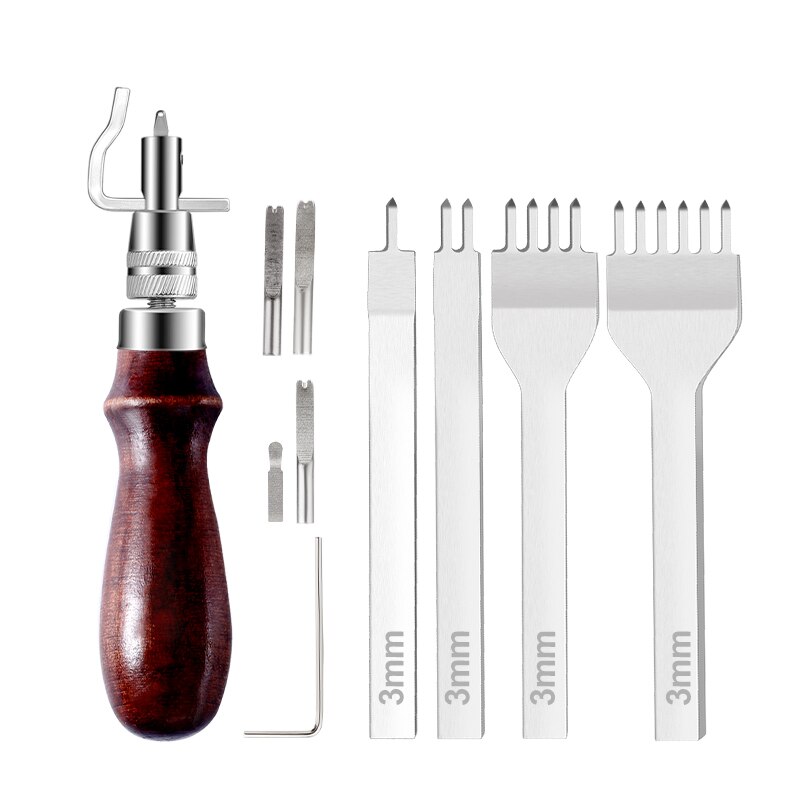KAOBUY-Kit de herramientas profesionales para artesanía de cuero, accesorios para costura a mano, punzón, tallado, trabajo, sillín, herramienta de bricolaje: type  2