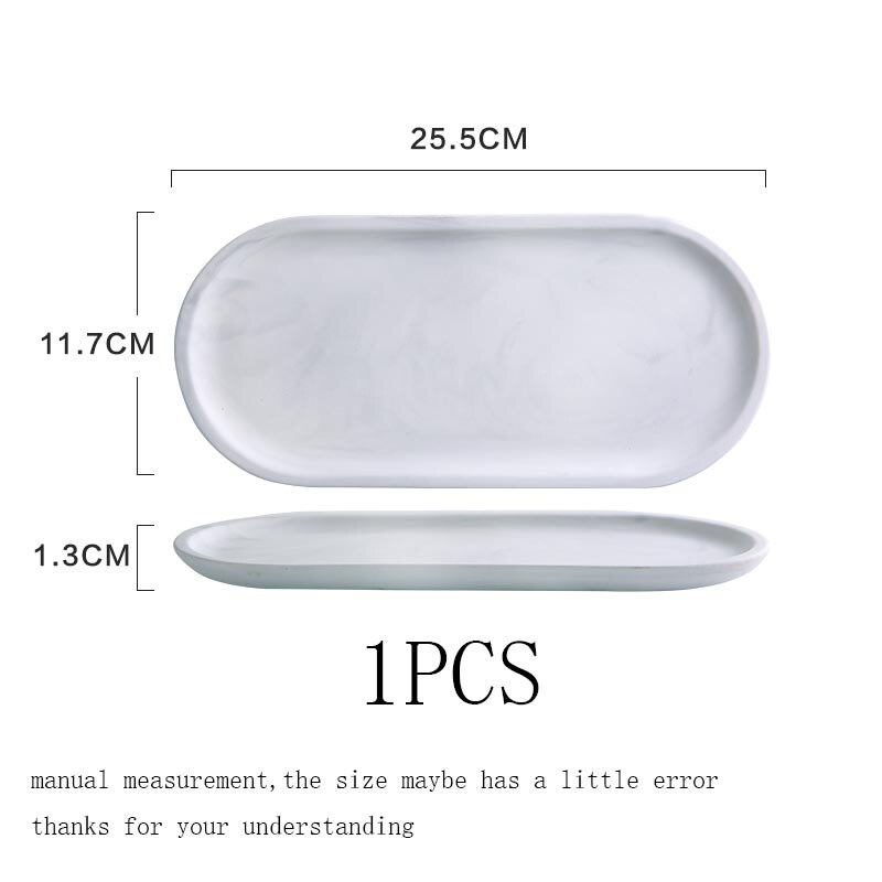 Nordic Style Ceramic Marble Texture Long Plate Home Big Fish Dish Pastry Fruit Oval Shape Saucer Plates Dinnerware Tableware: B