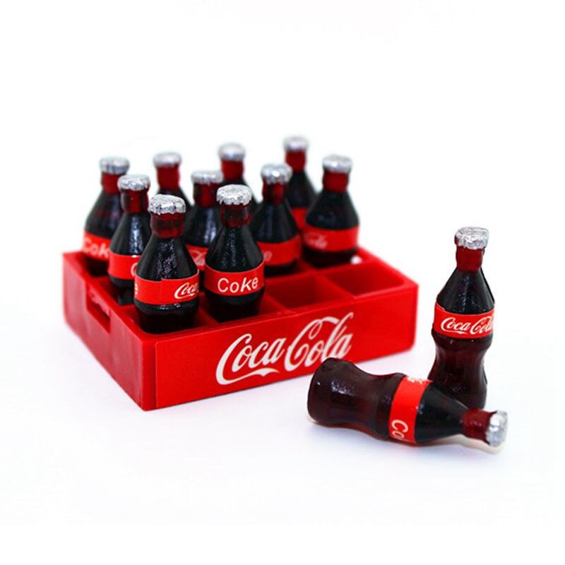 12 pcs/dozijn Mini Soda Model Poppenhuis Miniatuur Drinken Play food Poppenhuis Keuken voor blyth, Barbies, BJD, 1/6 Pop Speelgoed: Cola 2 drink