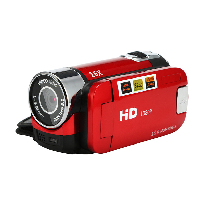 Carprie 1080P Hd Video Camera Camcorder 16x Digitale Zoom Handheld Digitale Camera 'S Ingebouwde Microfoons 90731: Rood