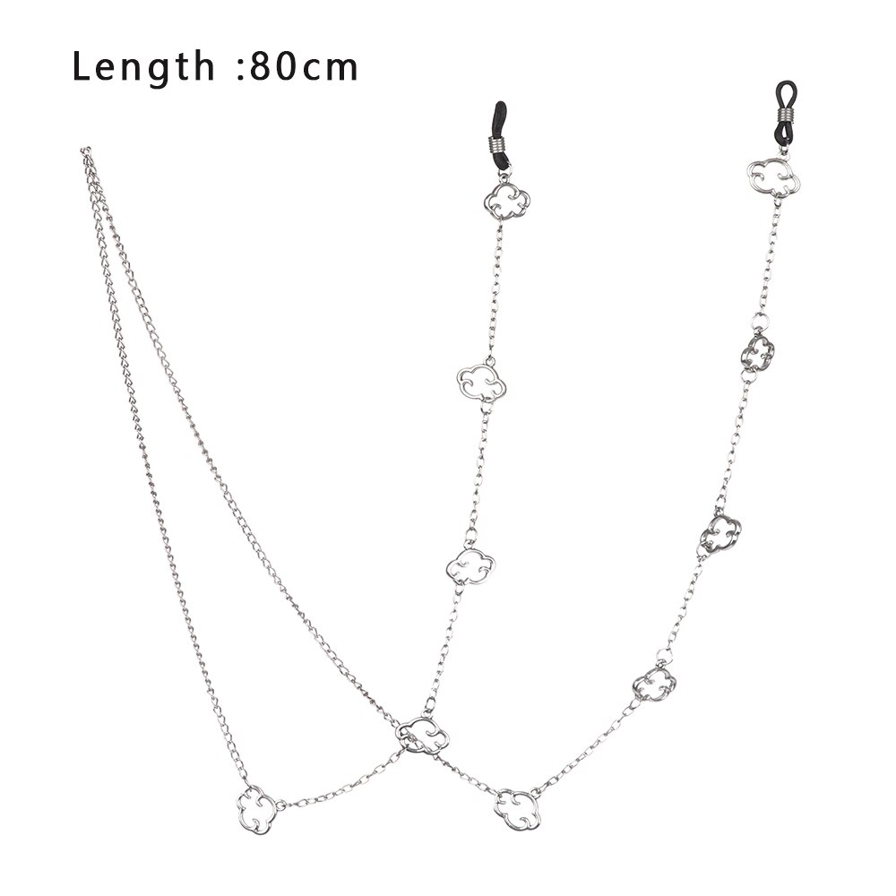 Lunettes antidérapantes à chaîne étoile lune | Vintage femmes hommes, lunettes lanière en métal, collier lunettes accessoires 1 pièce