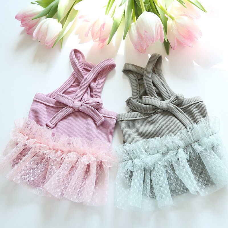 Letnia koreańska chusta spódnica z siatki dla kotów moda tiulowa sukienka jednoczęściowa dla psa ubrania dla kota