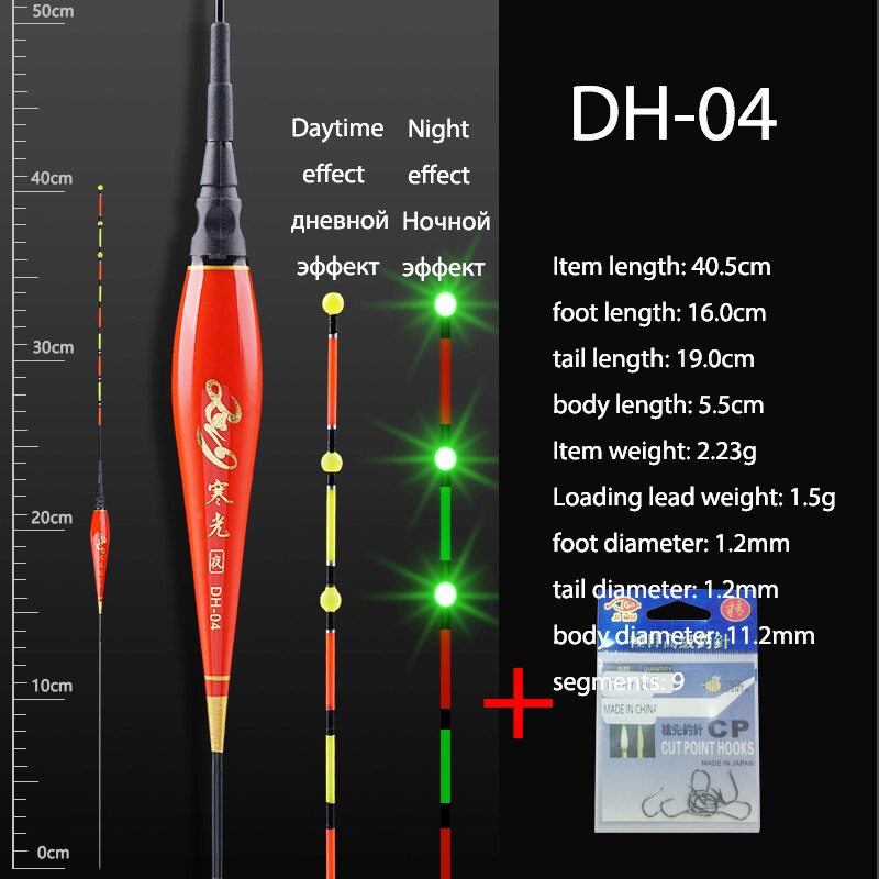 Boya de pesca de agua dulce, Boya de pesca de superficie, sensible, estable, 1 unidad: DH-04