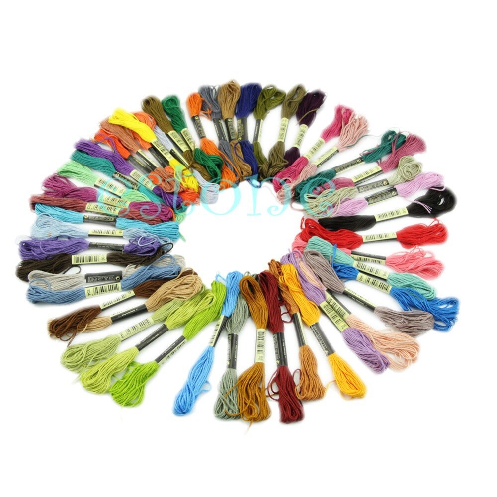 50 Anchor Cross Stitch Cotton Embroidery Thread Floss Sewing Skeins Craft-