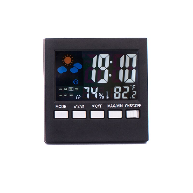 LCD Screen Temperature Clock Radio Sunrise Home Electronic LED Wall Digital Weather Desk Alarm Clock NOV99