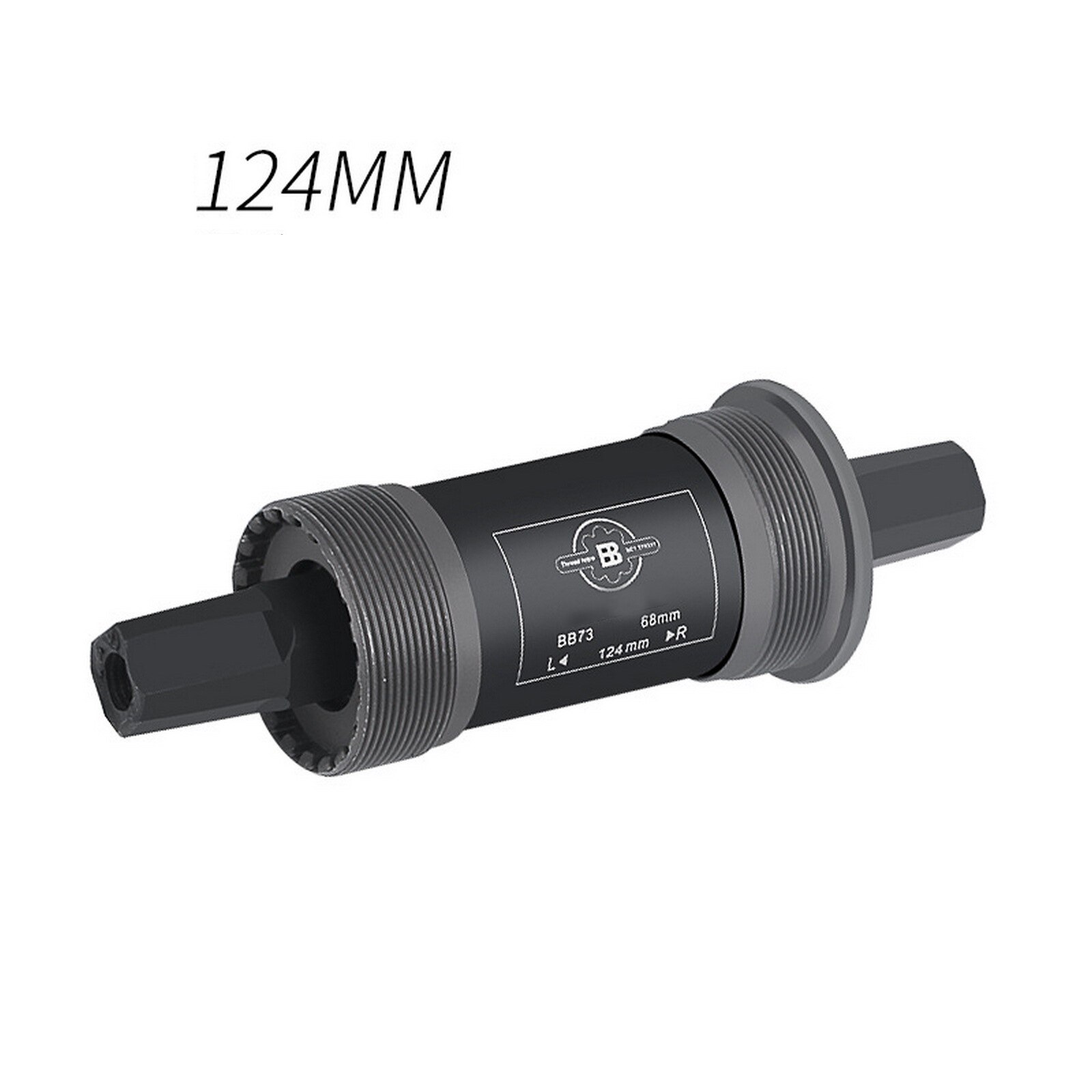Vierkante Mtb Fiets Trapas 68Mm Fiets Vierkante Taper Schroefdraad Trapas Bb Voor Vierkante Tapered Crankstel: 124mm