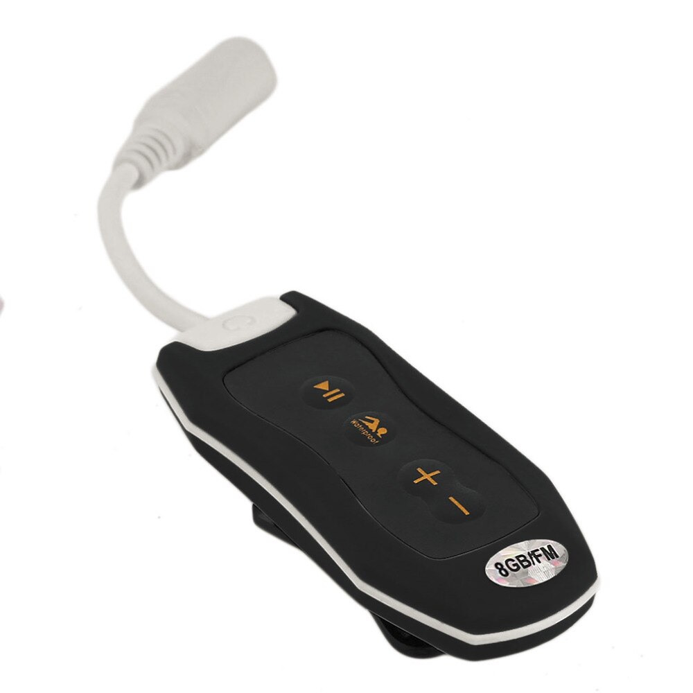 8GB Waterproof MP3 Player Portable No Screen Mini Mp3 Player FM For Swimming Diving Hiking With Small Clip