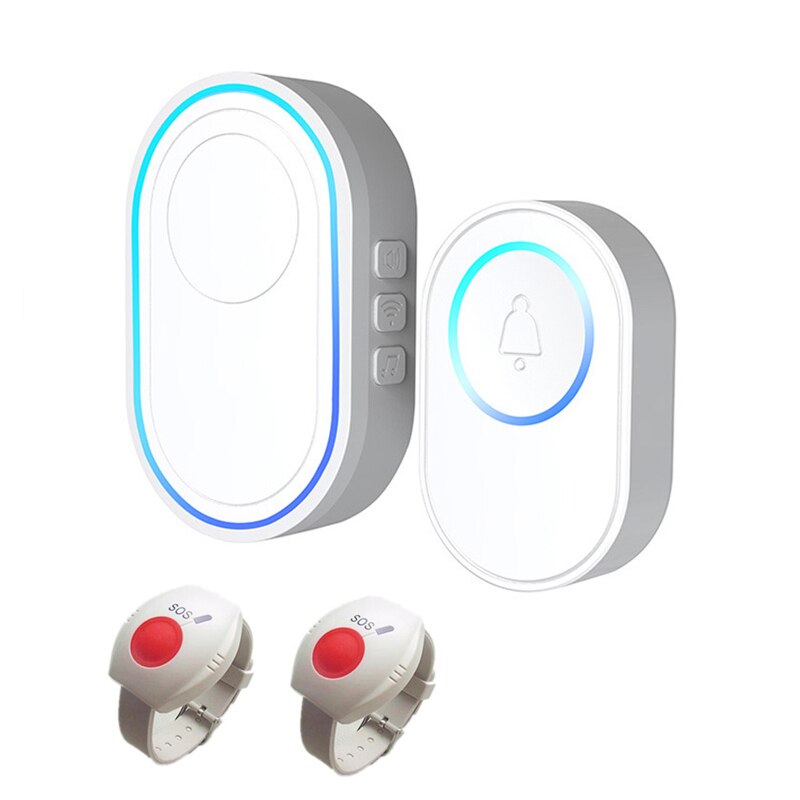 Sistema de alarme de emergência para idosos tuya wifi, pulseira com botão de alarme: 2 sos button / PLUGUE US