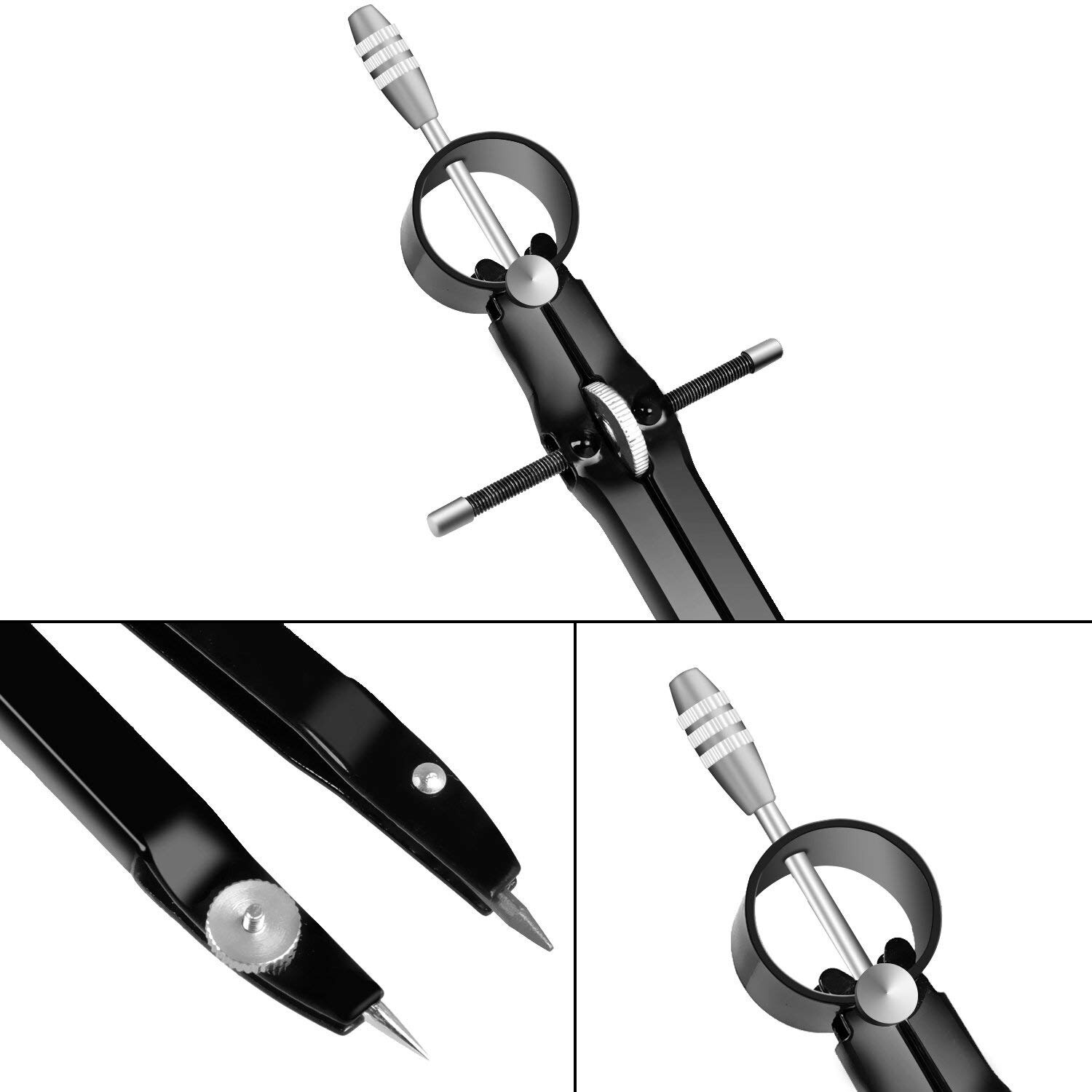 Boussole professionnelle, ensemble de géométrie de boussole avec serrure, boussole de maths et de précision, en métal et Durable pour Pr solide et plan