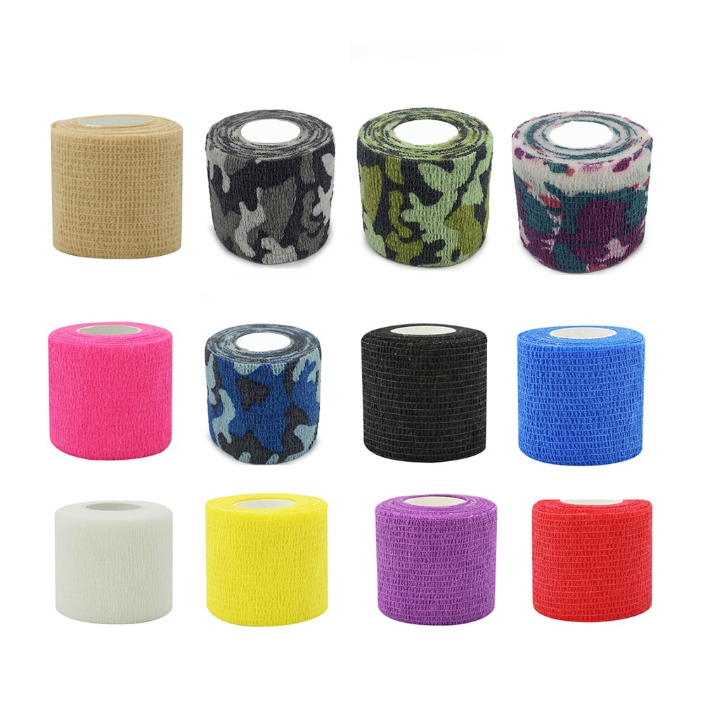 12 Pcs/set Self Adhesive Tape Cohesive Wrap Bandages for Wrist Ankle Sprains Swelling Tape
