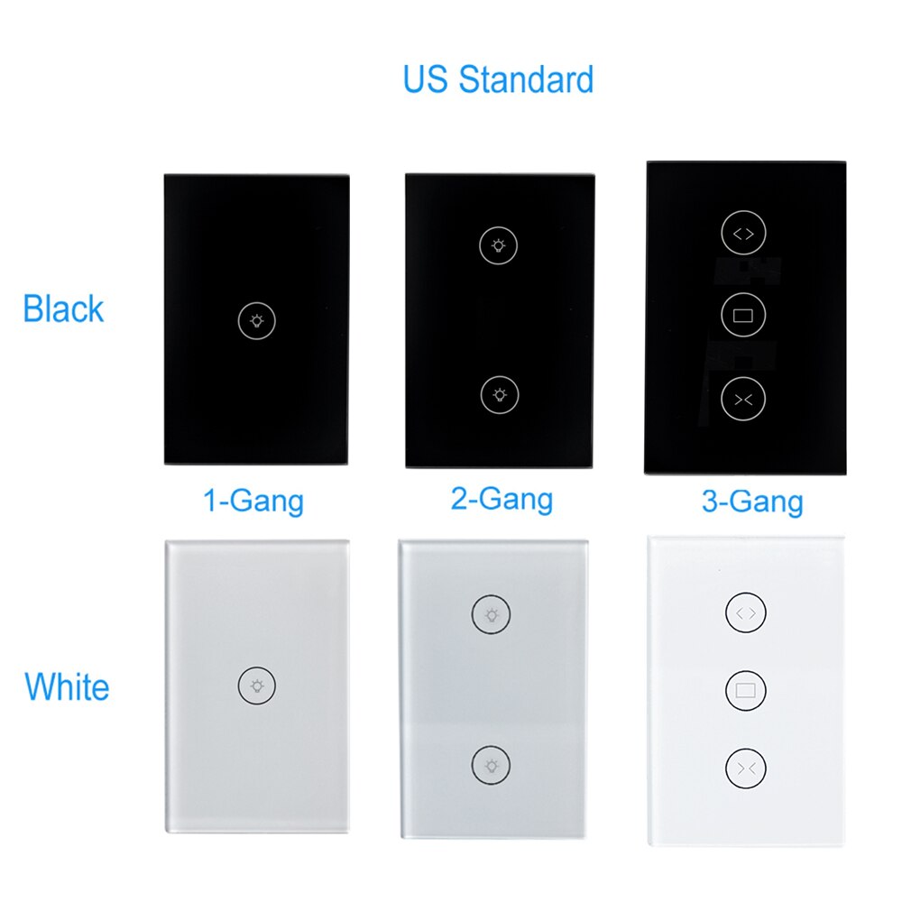 Voice Control Switch Smart Life Wi-Fi Switch Remote Control Touch Panel Control Voice Control Timing Fuction for Android iOS