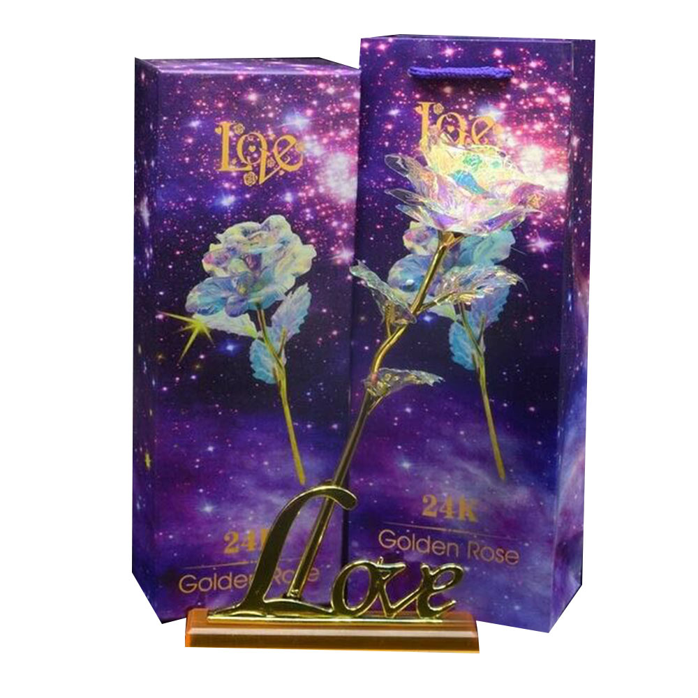 Lumineszenz mit Tasche Beleuchtung Rose Ewige Blume Romantische SchöNe Nacht Licht Jubiläum Festival Hochzeit