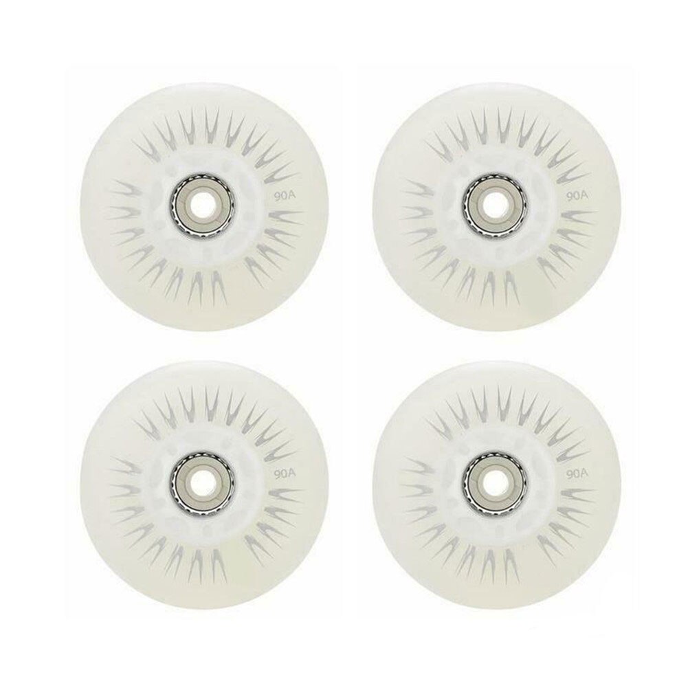 Roues de patins à roulettes coulissantes 90A, éclairage LED, accessoires colorés, 68/72/76/80MM, 4 pièces,rollers patins 4 roues