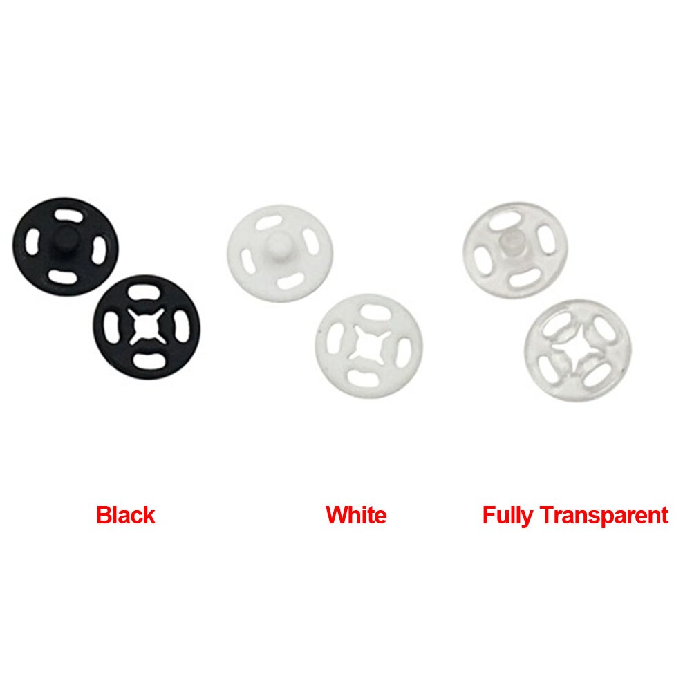 50PCS 10/15mm Transparent Invisible Button Small plastic Snap Fasteners button Clothing DIY Coat Stud Sewing Accessories Button
