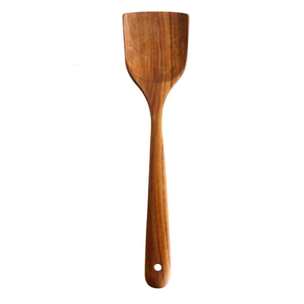 Houten Spatel Scoop Vergiet Koken Gebruiksvoorwerp Set Keuken Benodigdheden Koken Gereedschap Non-stick Hand Wok Schop Keuken Gereedschap: NO.2