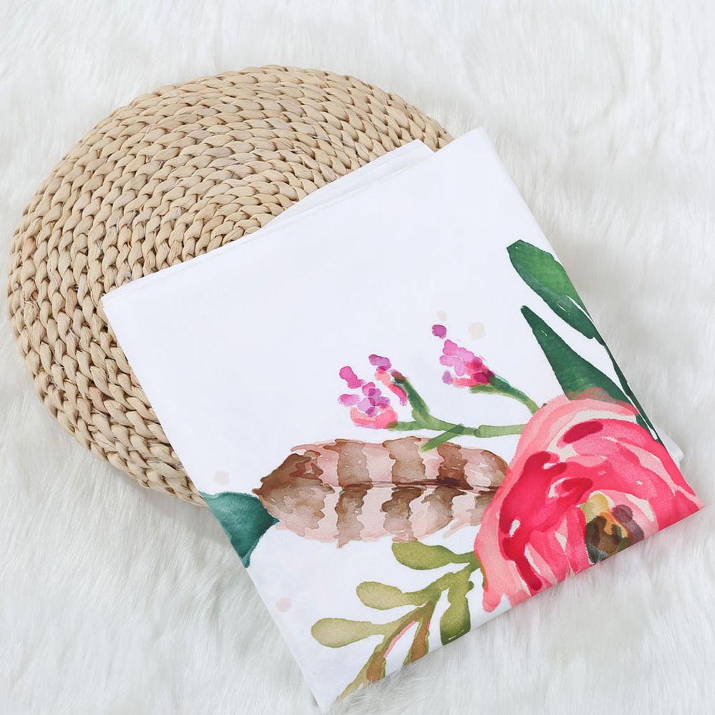 Baby Baby Deken Foto Fotografie Prop Dekens Bloemen Patroon Zachte Baby Inbakeren Wrap Baby Beddengoed Badhanddoek 100*100cm