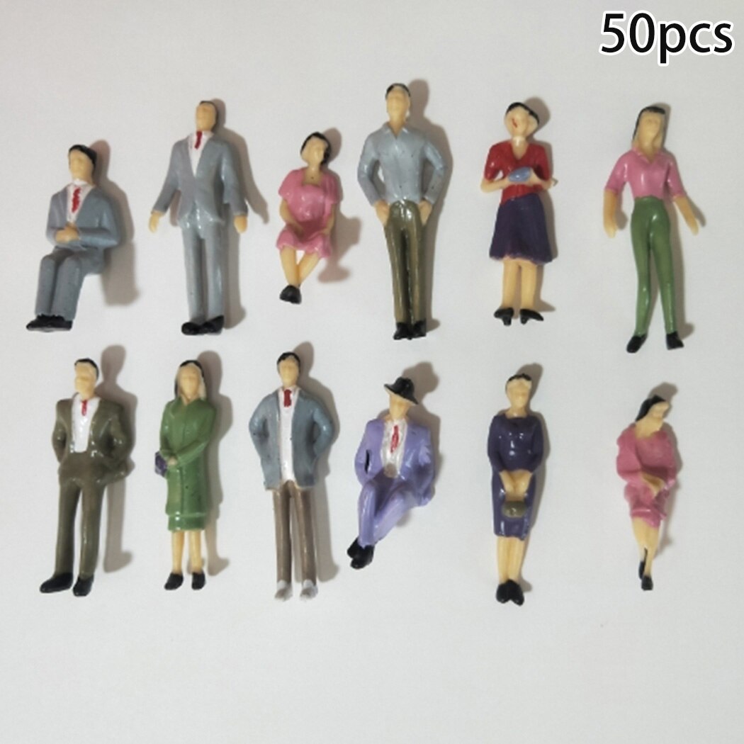50Pcs Model People Figures Scale Plastic Models 1:32 People Sitting Standing Figures Plastic Miniature Models Human Scale Model