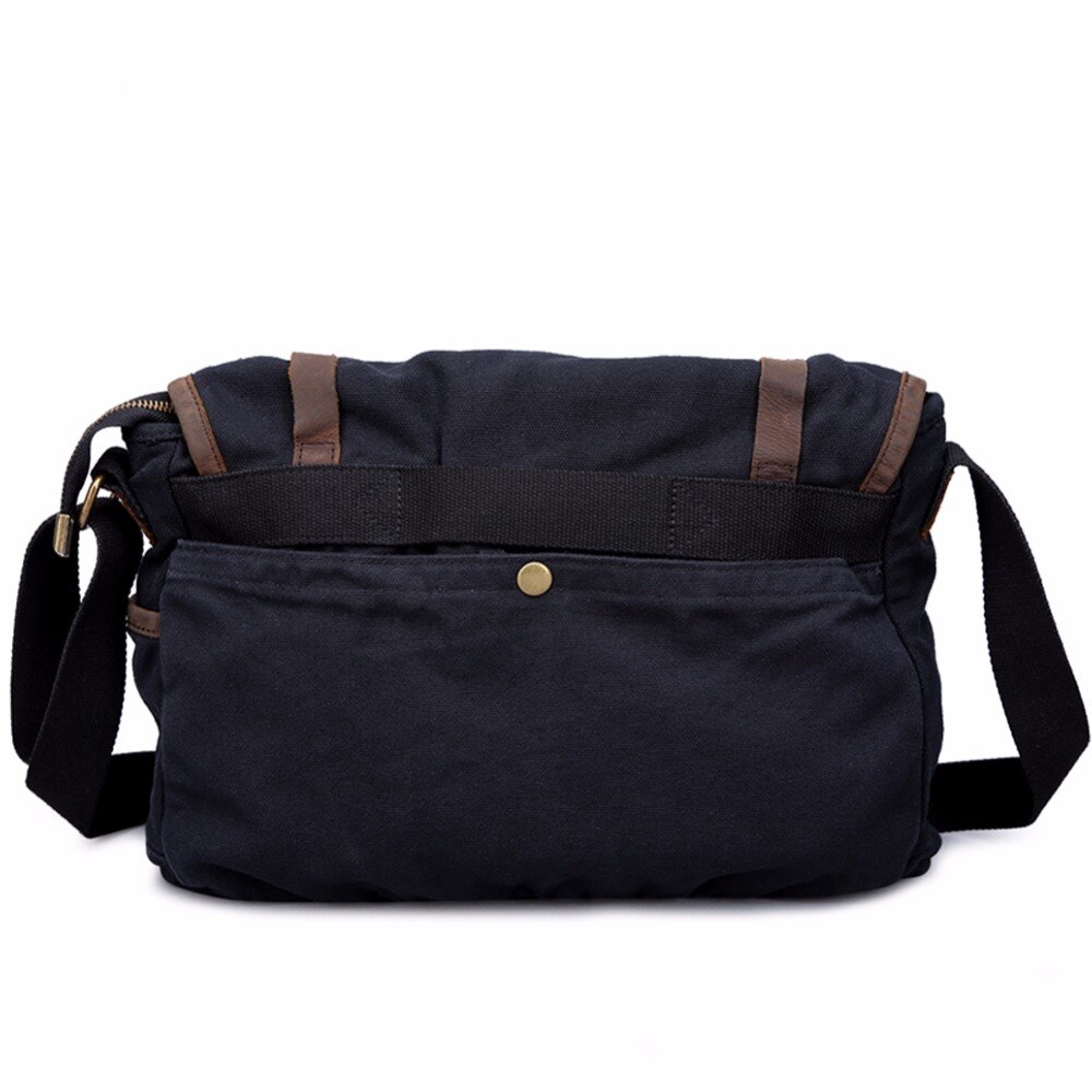 Bolso de hombro de lona de algodón para hombre, bandolera informal de viaje para ordenador portátil, bolso escolar, novedad