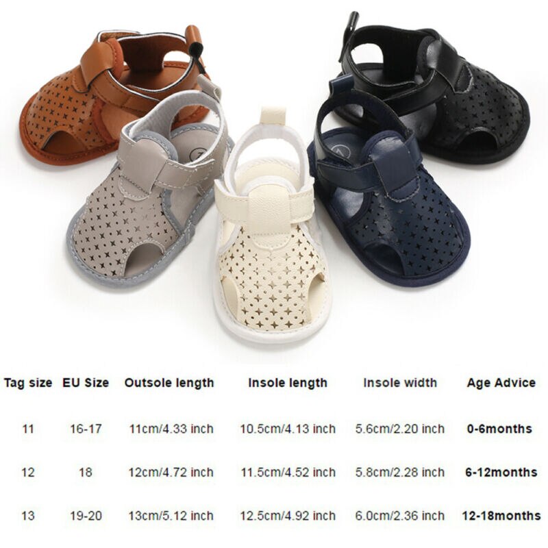 0-18M bebé chico niña Sandalias de flores Casual cuna zapatos primer caminador