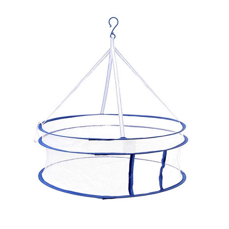 Tendedero redondo de doble capa, plegable, para colgar ropa, cesto para ropa, secador de suéter, red de secado de tela, percha de malla para ropa interior