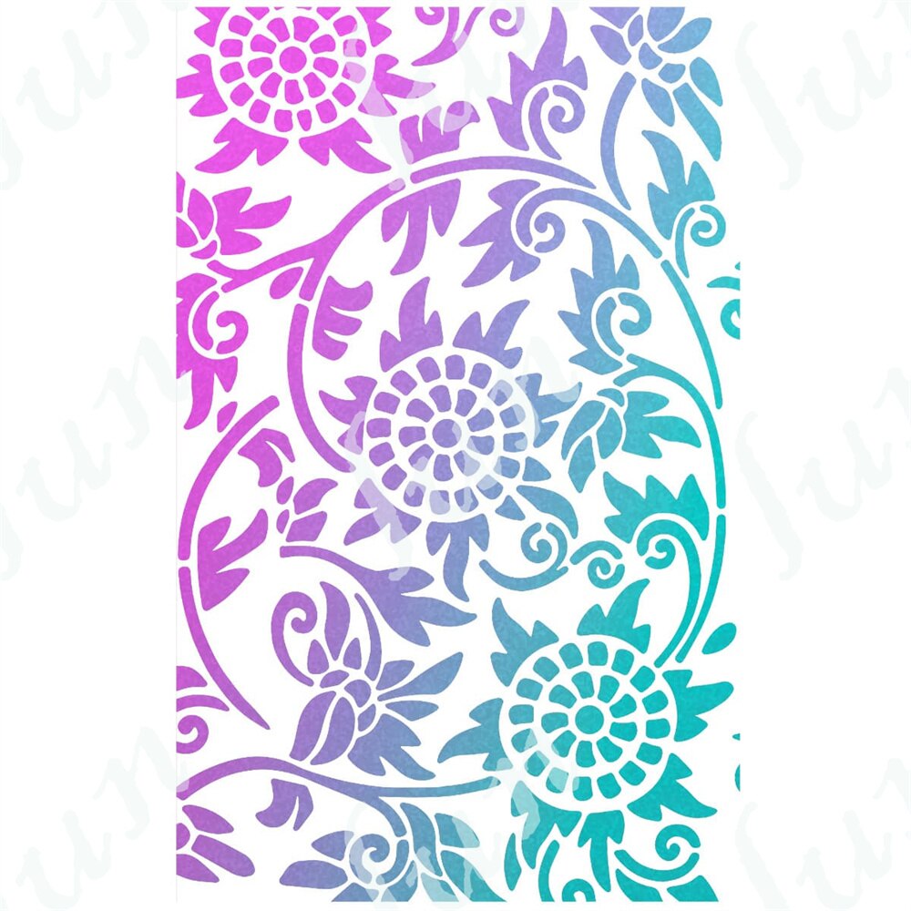 Spring Floral Stars Green Leaves Layering Stencil Reusable DIY Paper Scrapbooking Diary Background Decoration Embossing Template