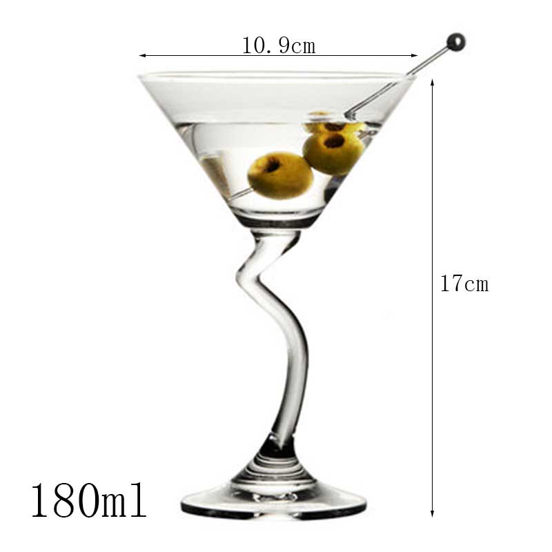 1Pcs Cocktail Glass Kitchen Bar Wine Glass Martini Cup Champagne Flutes Goblet Cup Wedding Party Drinking Glasses vaso: J
