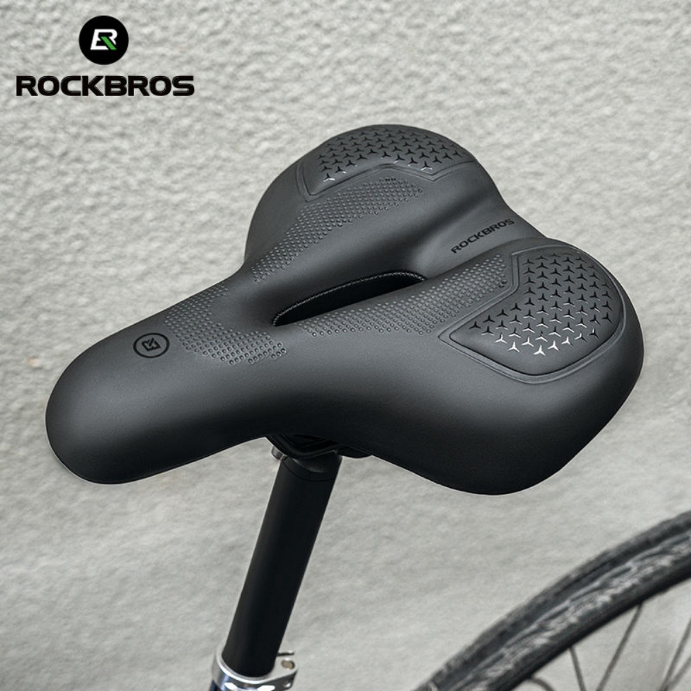 ROCKBROS Fietskussenzadel, comfortabele racefietsstoel, schokdemper verdikte fietsaccessoires