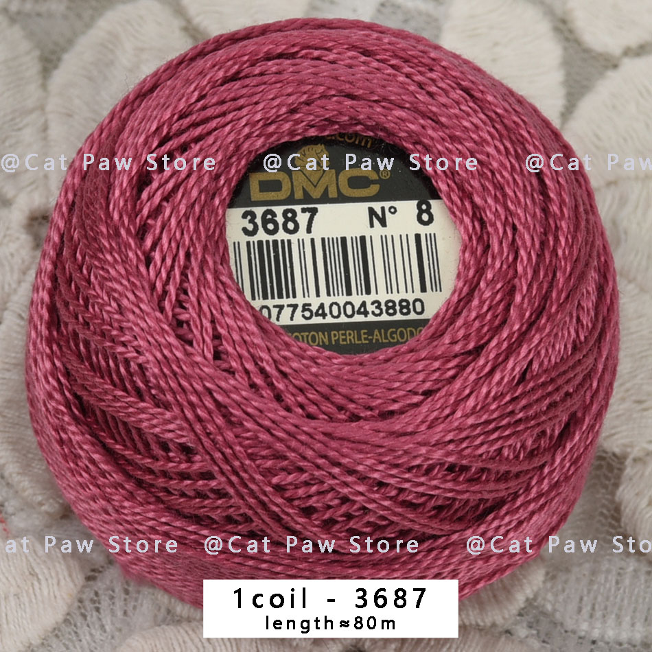 Hilos de punto de cruz DMC originales, hilo de bordar, hilo de moulina, hilo de algodón para gancho, hilo de coser, línea de ganchillo
