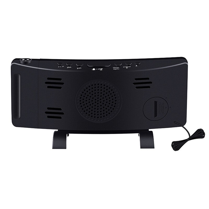 3-color projeção fm rádio relógio de mesa multifuncional com função snooze relógio de mesa com display de temperatura e umidade
