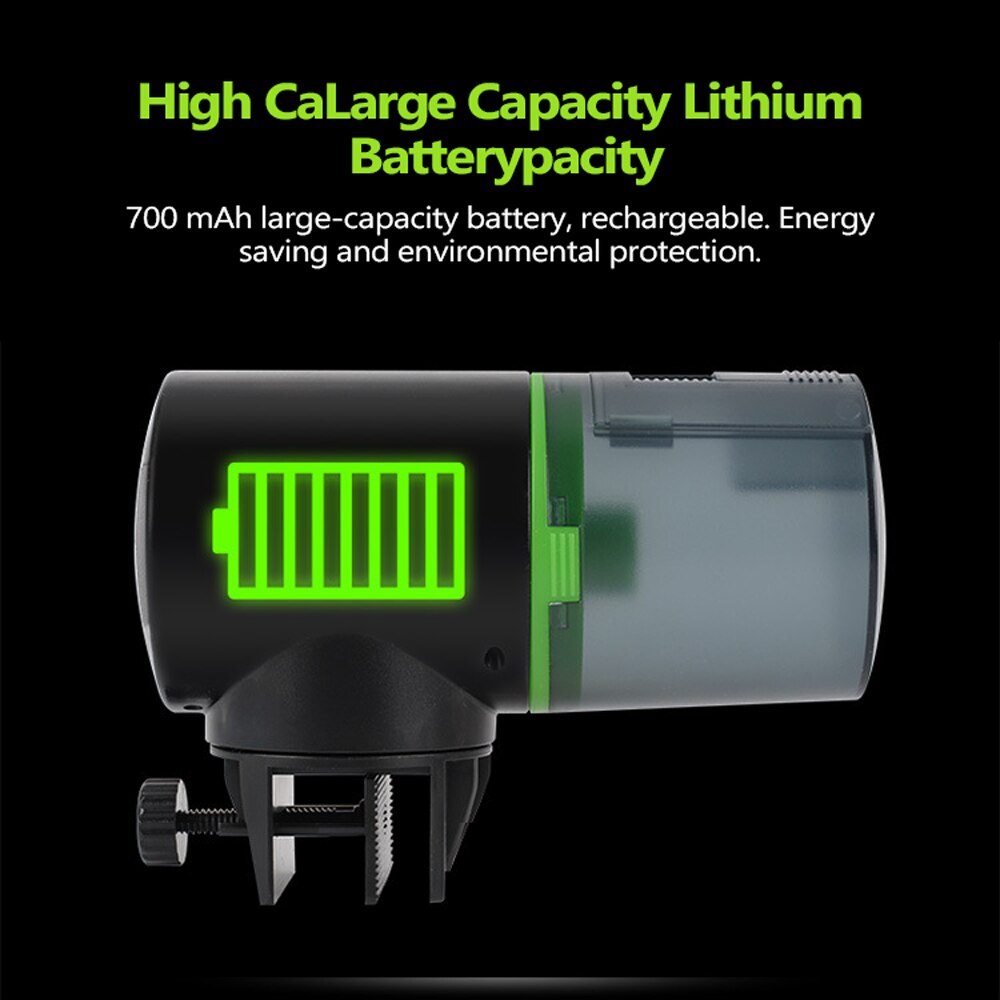 Intelligent Automatic Fish Feeder 200ml Large Capacity Aquarium Fish Bowl Electrical Timer Feeder Food Feeding Tool