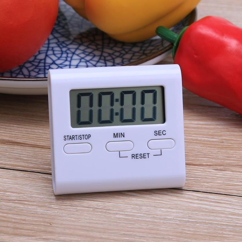 1PCS Handy LCD Digital Table Magnet Alarm Clock DIY Kitchen Oven Cooking Timer Large Screen Electronic Timer Home Kitchen Gadget