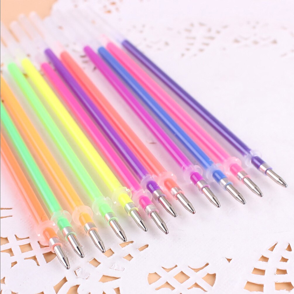 Multicolour Ballpoint Gel Pen Highlighters Refills Gel Pen Full Shinning Refill Painting Pen Drawing Color Pen
