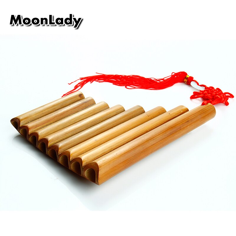 Brown 8 Pipes Pan Flute Small Size Original Color Grandado