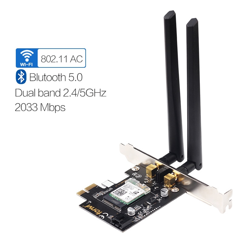 Ordenador de escritorio inalámbrico Intel 9260 9260ac banda Dual 1730Mbps MU-MIMO Windows 10 WiFi Bluetooth 5,0 PCI-E 1X tarjeta