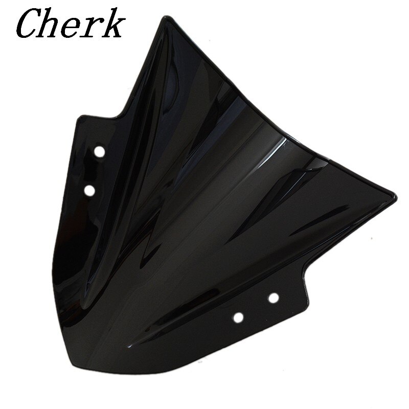Black Motorcycle Double Bubble Windshield Windscreen Fairing For Kawasaki Ninja 300 EX300 EX 300R