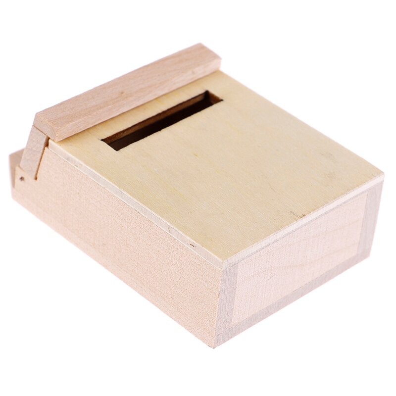 Neue 1/12 Puppenhaus Miniatur Mini Holz Briefkasten Möbel Modell Spielzeug