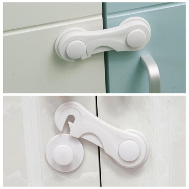 5pcs home door lock for children Drawer Cabinet Toilet Safety Locks for baby Kids Safety Plastic Protection Safety Lock