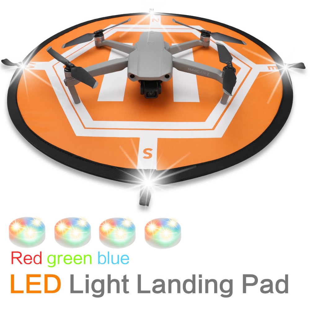 Drone Opvouwbare Landing Pad Knipperende Led Verlichting 'S Nachts Parkeren Schort Pad Voor Dji Mavic Mini Landing Pad Mavic Air 2 Accessoires