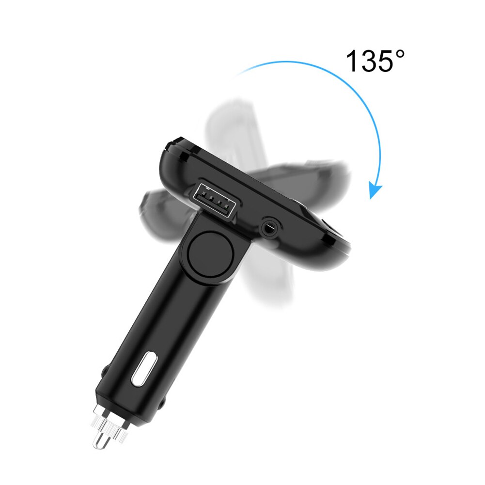 Bluetooth 5.0 Fm Transmitter Car Kit MP3 Speler Lossless Muziek Auto Modulator Met Voltage Detection Navigatie Broadcast