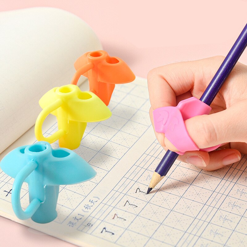 1 Piece Correction Holding Pen Device Kids Beginner Writing Learning Silicone Aid Grip Posture Correction Tool Student Supplies