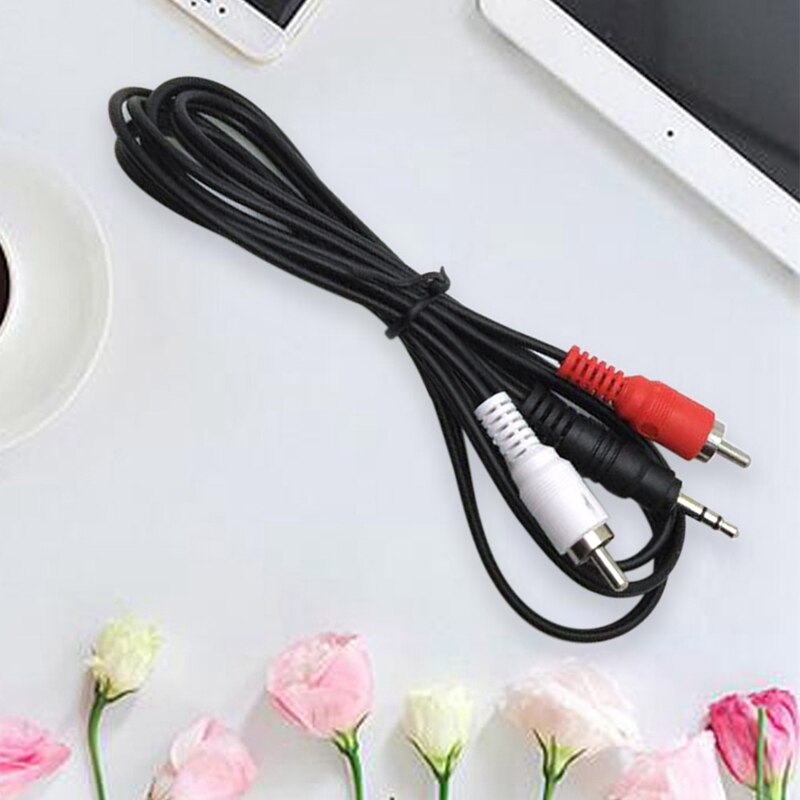 3.5MM AUX HEADPHONES JACK PLUG TO RCA STEREO AUDIO SOUND RED WHITE Y CABLE CORD 3.5mm Aux in to 2 Red White RCA Stereo Audio Y