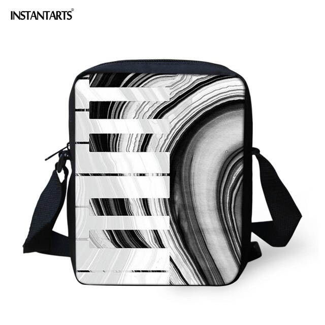 INSTANTARTS najnowsza muzyka kolorowa klawiatura pianina drukuj Mini Messenger torby studenci moda szkoła Bookbags Casual Crossbody Bag: HMC1360E