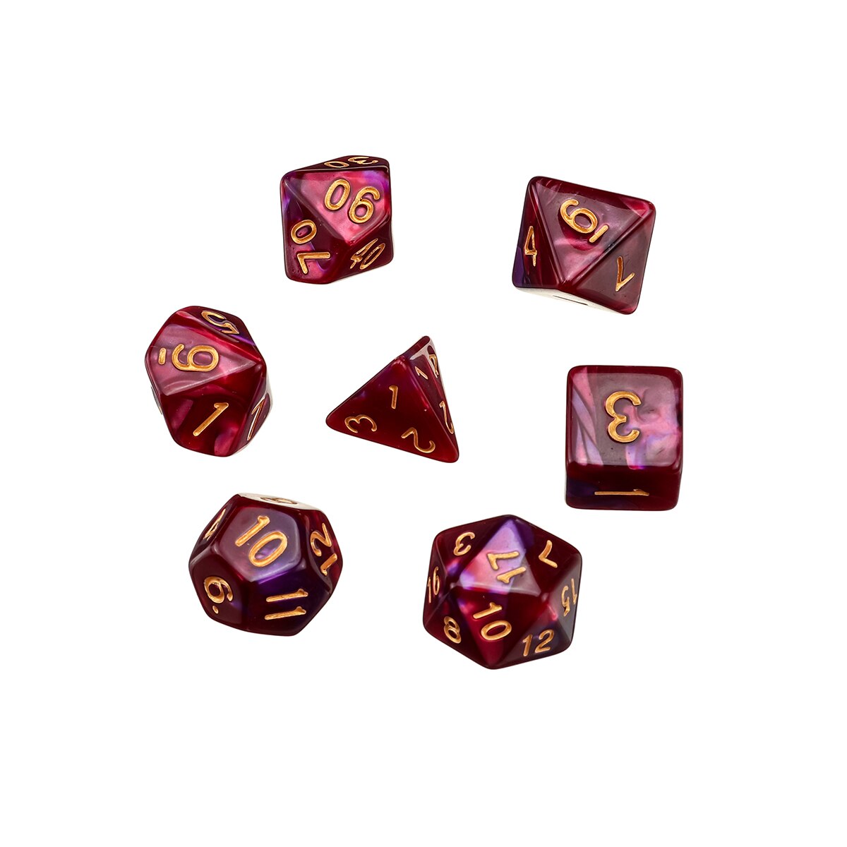 35 pièces Double couleur polyèdre mdn dés avec 1 pièces grand sac à cordon pour RPGs de table D4 D6 D8 D10 D12 D20