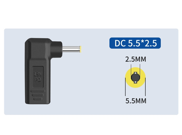 Laptop Power Adapter Connector DC Plug USB Type C Female naar Universele Mannelijke 11*4.5mm voor Lenovo Asus Hp Dell Acer Notebook Charge: YELLOW