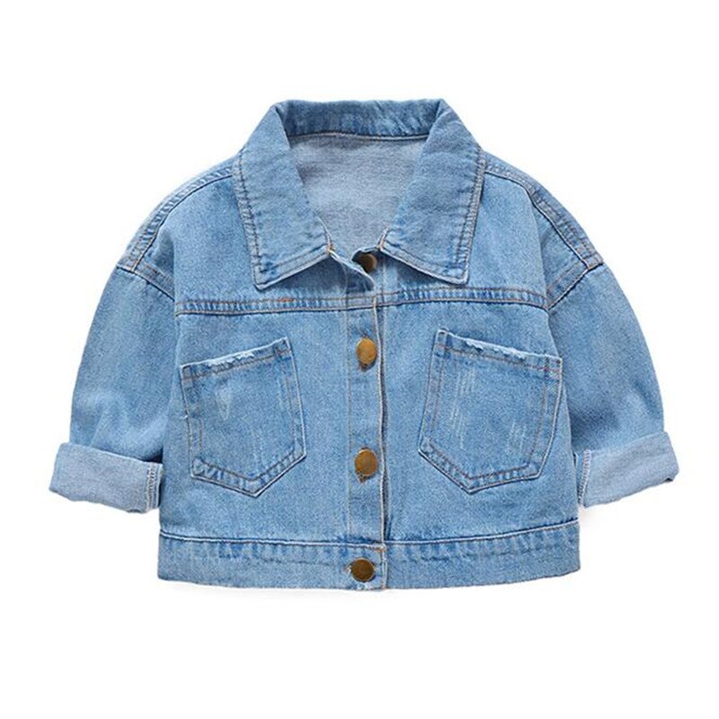 Children's Denim Jackets Boys Trench Jean Jackets Girls Kids clothing baby coat Casual outerwear Windbreaker Spring Autumn 1-6Y