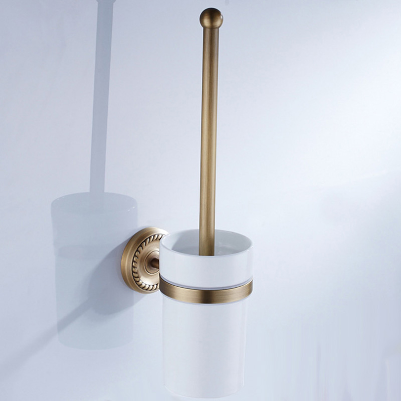 Juego de accesorios de baño de latón antiguo, toallero, soporte de papel higiénico, cepillo de baño, jabonera de Ducha