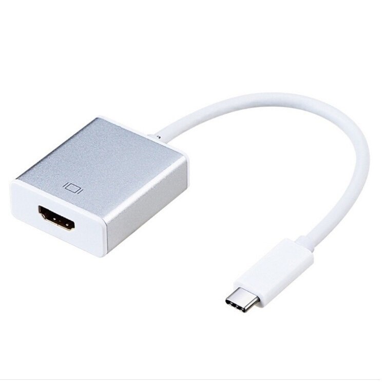 4K USBC 3.1 Hub Converter USB C Type USB 3.0/HDMI/Type C Vrouwelijke Oplader AV Adapter voor Macbook/Dell XPS 13/Matebook Laptops: Silver single