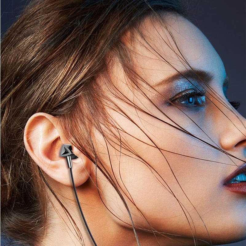 Fones de ouvido com fio super graves, estéreo, xiaomi redmi note 7 mi 9 se iphone 7 huawei p30