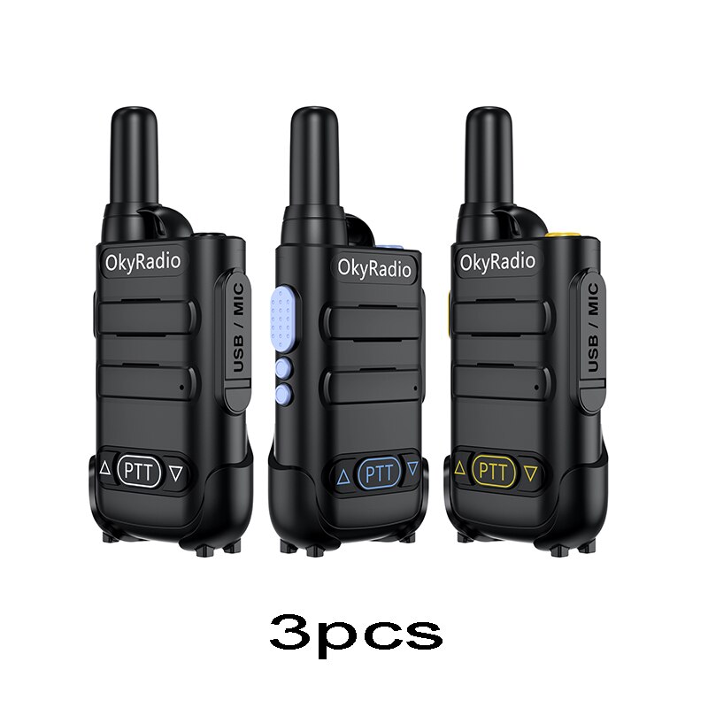 4800mah okyRadio 5w Portable Waterproof Walkie Talkie 6km Talking Distance Suitable for Construction Site Outdoor: White Blue yellow